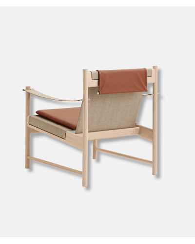 HB Lounge Chair - Maple oiled, Brandy Leather - Design Hans Bølling